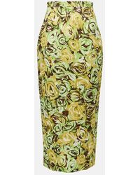 Emilia Wickstead - Lorelei Floral Twill Pencil Skirt - Lyst