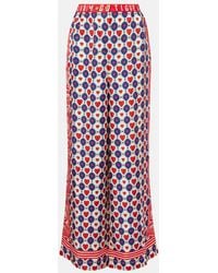 CAMILLA - Printed Silk Palazzo Pants - Lyst