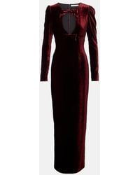 Alessandra Rich - Bow-Detail Cutout Velvet Gown - Lyst