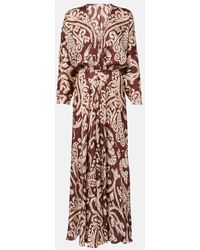 Poupette - Abito Lungo Ilona Con Stampa - Lyst