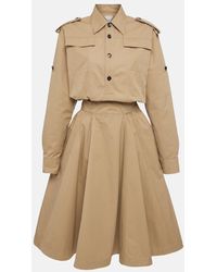 Bottega Veneta - Hemdblusenkleid Aus Baumwoll-Twill - Lyst