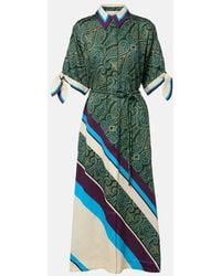 ALÉMAIS - Joni Printed Linen-Blend Shirt Dress - Lyst