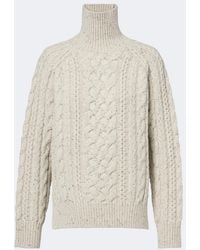TOTEME - Cable-Knit Wool Turtleneck Sweater - Lyst