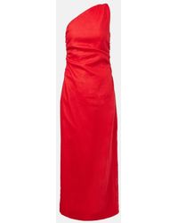 Faithfull the Brand - Jomana One-Shoulder Linen Midi Dress - Lyst