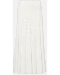 Zimmermann - Midirock Wylie Flared Knit Aus Haekelstrick - Lyst