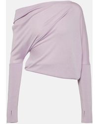 Tom Ford - Off-shoulder Cashmere And Silk Sweater - Lyst