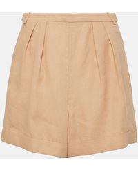 Loro Piana - Pleated Linen Shorts - Lyst
