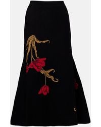Erdem - Floral Jacquard Midi Skirt - Lyst