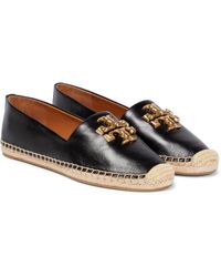 tory burch eleanor leather espadrilles