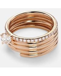 Repossi - Blast 18Kt Rose- Ring With Diamonds - Lyst