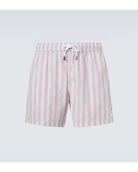 Fedeli - Madeira Striped Swim Trunks - Lyst