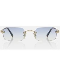 Miu Miu - Logo Rectangular Sunglasses - Lyst