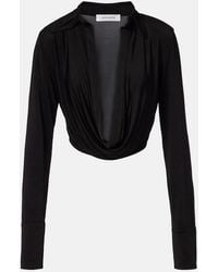 AYA MUSE - Freya Draped Crop Top - Lyst