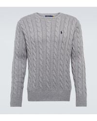 Polo Ralph Lauren - Cotton Cable-Knit Sweater With Classic Crew Neck - Lyst