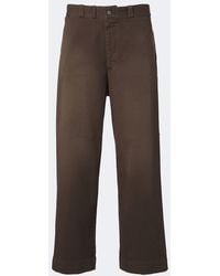 A.PRESSE - Cotton Twill Wide-Leg Pants - Lyst