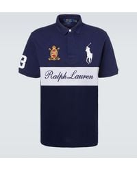 Polo Ralph Lauren - Logo Embroidered Cotton Pique Polo Shirt - Lyst