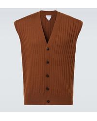 Bottega Veneta - Ribbed-Knit Wool Sweater Vest - Lyst