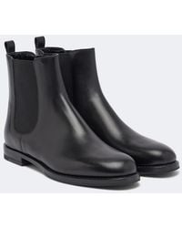 Manolo Blahnik - Chelsa Leather Chelsea Boots - Lyst