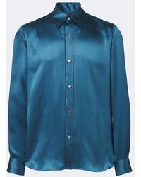 Dries Van Noten - Silk Satin Shirt - Lyst