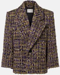 Saint Laurent - Wool-Blend Tweed Jacket - Lyst
