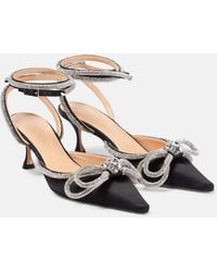 Mach & Mach - Double Bow 65 Embellished Satin Pumps - Lyst