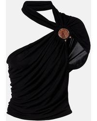 Christopher Esber - Embellished Draped Jersey Top - Lyst