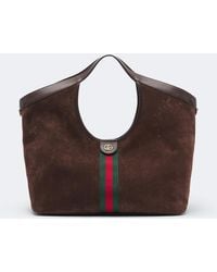 Gucci - Giglio Large Suede Tote Bag - Lyst