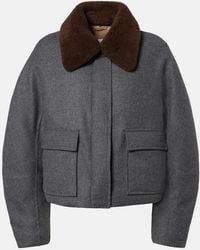 Brunello Cucinelli - Shearling-Trimmed Alpaca-Blend Down Jacket - Lyst