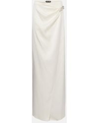 Tom Ford - Silk Satin Wrap Skirt - Lyst