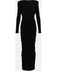 Givenchy - Ruched Jersey Maxi Dress - Lyst