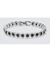 David Yurman - Hex Sterling Bracelet With Diamonds - Lyst