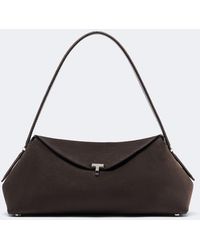 TOTEME - T-Lock Medium Suede Shoulder Bag - Lyst