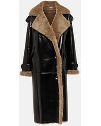 The Mannei - Mantel Jordan Aus Leder Mit Shearling - Lyst