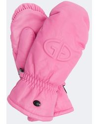 Goldbergh - Hilja Logo Leather Mittens - Lyst