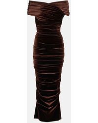 Alex Perry - Abito Midi Con Scollo Bardot - Lyst
