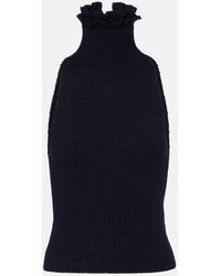 Alaïa - Wool And Silk-Blend Turtleneck Top - Lyst