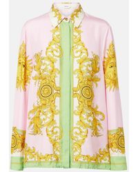 Versace - Bluse Medusa Aus Seiden-Twill - Lyst