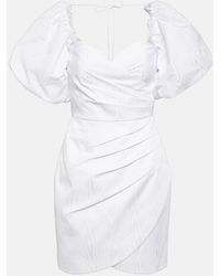 Rebecca Vallance - Chene Wrap-effect Moire Mini Dress - Lyst