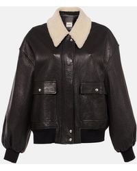 KHAITE - Shellar Shearling-Trimmed Leather Jacket - Lyst
