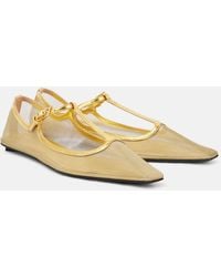 The Attico - Juno Mesh Mary Jane Flats - Lyst