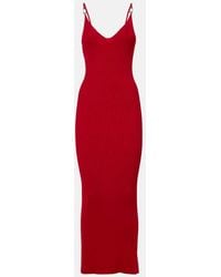 Versace - Stretch Viscose Knit Midi Dress - Lyst