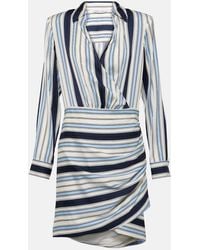 Veronica Beard - Kadie Striped Silk-blend Charmeuse Mini Dress - Lyst
