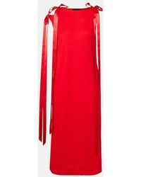 Simone Rocha - Vestido Midi De Jersey Con Lazo - Lyst
