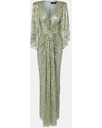 Jenny Packham - Carrie Caped Embellished Gown - Lyst