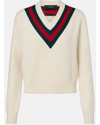 Gucci - Web Stripe Wool Sweater - Lyst