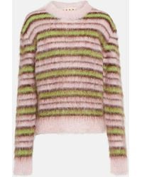 Marni - Pullover in misto mohair a righe - Lyst