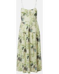 Doen - Benoit Floral Ramie Midi Dress - Lyst