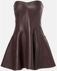 Norma Kamali - Grace Faux Leather Corset Dress - Lyst