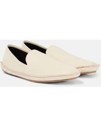 The Row - Vasko Leather Slip-On Shoes - Lyst