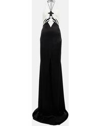 David Koma - Embellished Cady And Satin Gown - Lyst